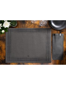 Σουπλά Venetian Μαύρο Ρίγα Μαύρη 33x44cm 250τεμ