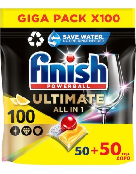 Finish PowerBall All in 1 Ultimate Ταμπλέτες 100τεμ