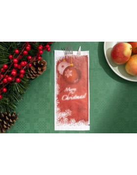 Φάκελος για Μαχαιροπίρουνα Plain Merry Chrstmas Smile 125τεμ