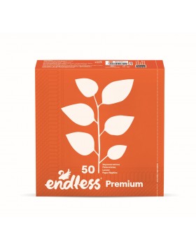 Endless Χαρτοπετσέτα 33x33cm Premium Πορτοκαλί 50τεμ.