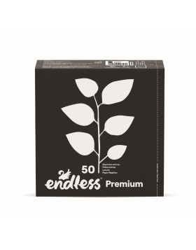 Endless Χαρτοπετσέτα 33x33cm Premium Μαυρή 50τεμ.