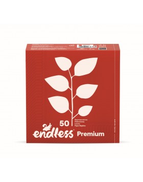 Endless Χαρτοπετσέτα 33x33cm Premium Κόκκινη 50τεμ.