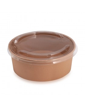 Μπολ Σαλάτας Χάρτινο Κraft1300ml + Καπάκι (50τεμ)