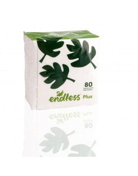 Endless Χαρτοπετσέτα Plus 30x30cm Λευκή 80τεμ.