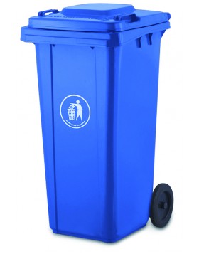 Κάδος Πλαστικός με Ρόδες 120L Μπλε