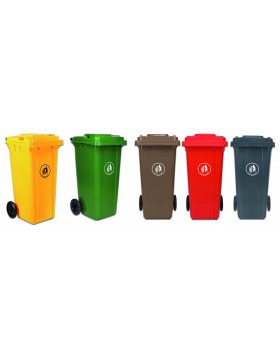 Κάδος Πλαστικός με Ρόδες 120L 