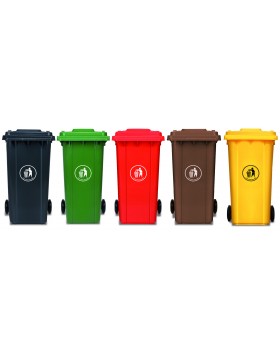 Κάδος Πλαστικός με Ρόδες 240L